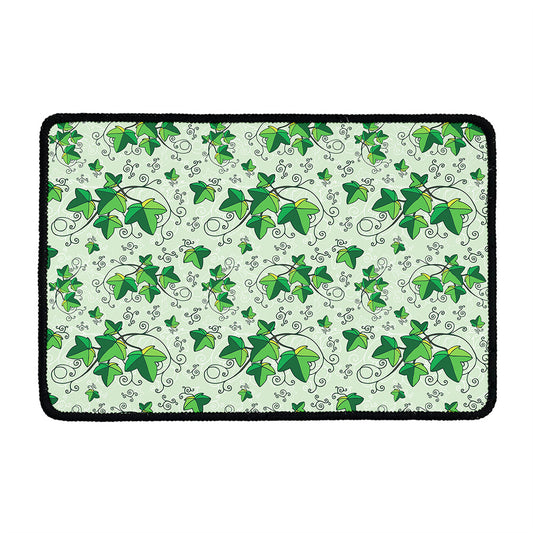 Christmas Ivy Leaf Pattern Print Kitchen Mat