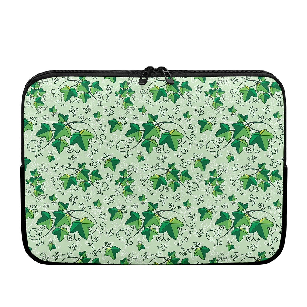 Christmas Ivy Leaf Pattern Print Laptop Sleeve