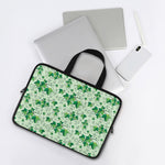Christmas Ivy Leaf Pattern Print Laptop Sleeve With Handle