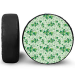 Christmas Ivy Leaf Pattern Print Leather Spare Tire Cover