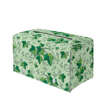 Christmas Ivy Leaf Pattern Print Leather Tissue Box Cover