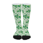 Christmas Ivy Leaf Pattern Print Long Socks