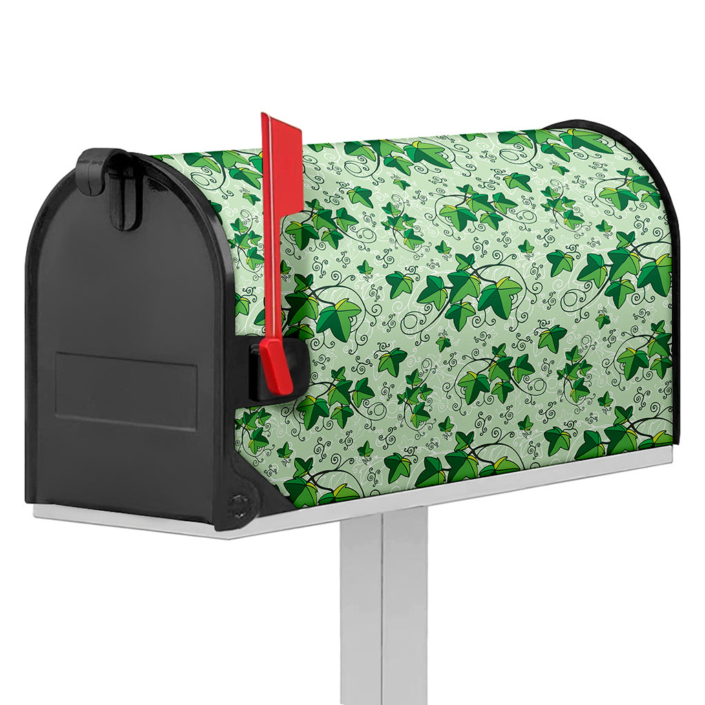 Christmas Ivy Leaf Pattern Print Mailbox Cover