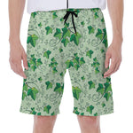 Christmas Ivy Leaf Pattern Print Men's Beach Shorts