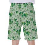 Christmas Ivy Leaf Pattern Print Men's Beach Shorts