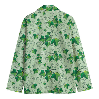 Christmas Ivy Leaf Pattern Print Men's Blazer