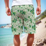 Christmas Ivy Leaf Pattern Print Men's Cargo Shorts