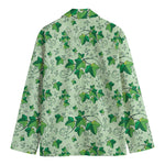 Christmas Ivy Leaf Pattern Print Men's Cotton Blazer