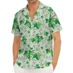 Christmas Ivy Leaf Pattern Print Men's Deep V-Neck Shirt