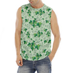 Christmas Ivy Leaf Pattern Print Men's Fitness Tank Top