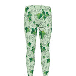 Christmas Ivy Leaf Pattern Print Men's leggings