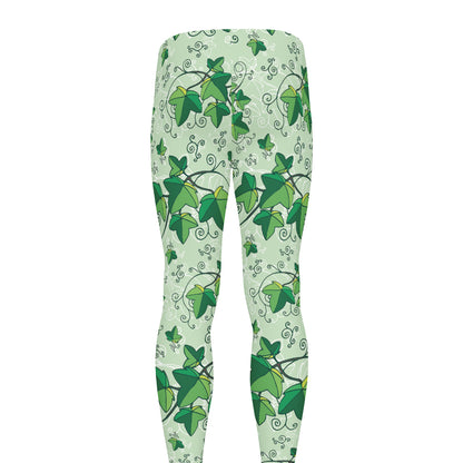 Christmas Ivy Leaf Pattern Print Men's leggings