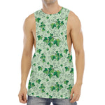 Christmas Ivy Leaf Pattern Print Men's Muscle Tank Top