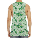 Christmas Ivy Leaf Pattern Print Men's Muscle Tank Top