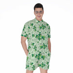 Christmas Ivy Leaf Pattern Print Men's Rompers