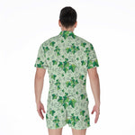 Christmas Ivy Leaf Pattern Print Men's Rompers
