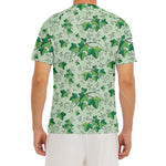 Christmas Ivy Leaf Pattern Print Men's Short Sleeve Rash Guard