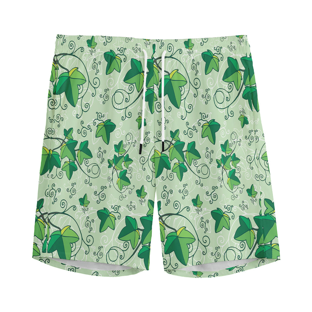 Christmas Ivy Leaf Pattern Print Men's Sports Shorts