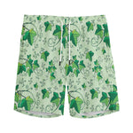 Christmas Ivy Leaf Pattern Print Men's Sports Shorts