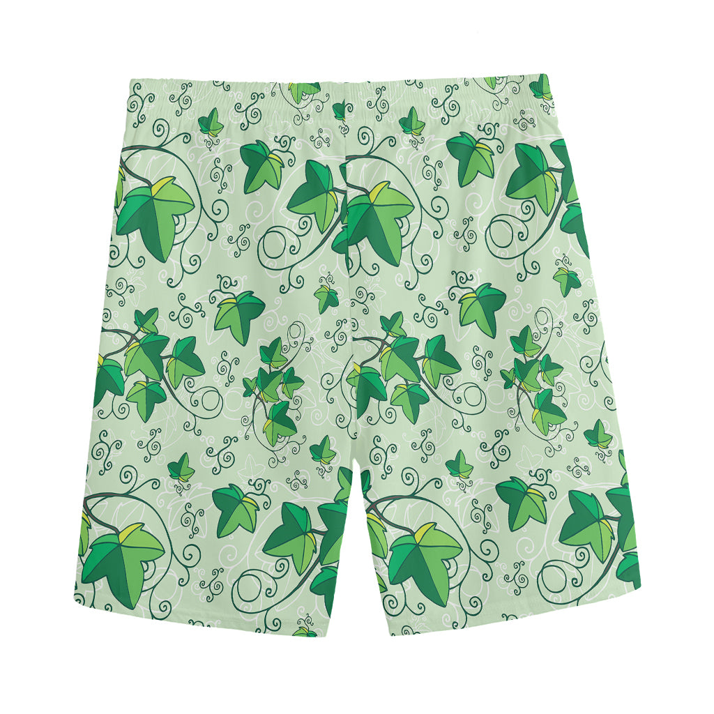 Christmas Ivy Leaf Pattern Print Men's Sports Shorts