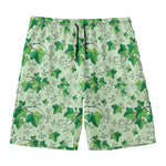 Christmas Ivy Leaf Pattern Print Men's Swim Trunks