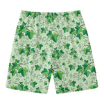 Christmas Ivy Leaf Pattern Print Men's Swim Trunks