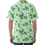 Christmas Ivy Leaf Pattern Print Men's Velvet T-Shirt