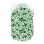 Christmas Ivy Leaf Pattern Print Mesh Laundry Hamper