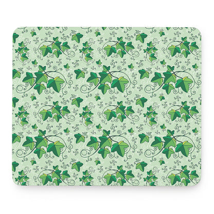 Christmas Ivy Leaf Pattern Print Mouse Pad