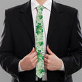Christmas Ivy Leaf Pattern Print Necktie