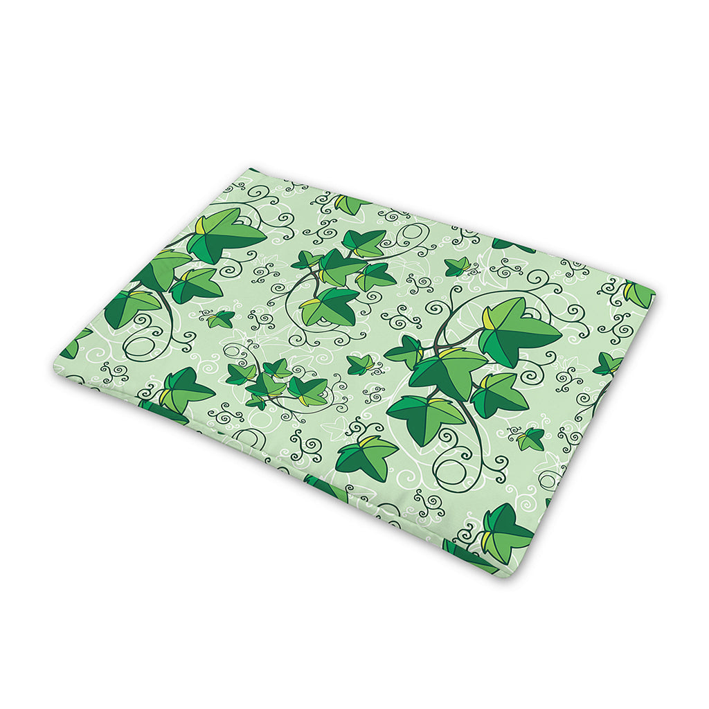 Christmas Ivy Leaf Pattern Print Pet Cooling Mat Cover