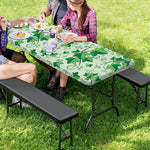 Christmas Ivy Leaf Pattern Print Picnic Table Cover