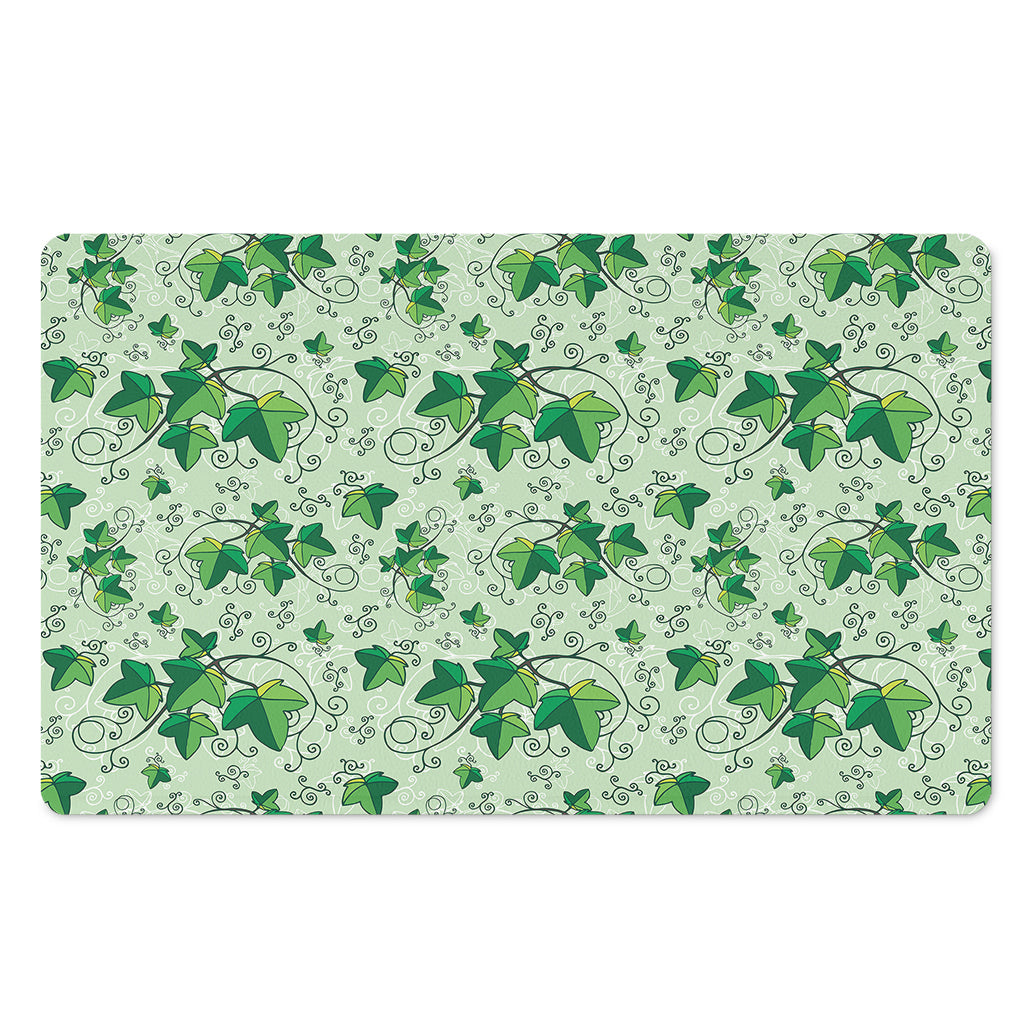Christmas Ivy Leaf Pattern Print Polyester Doormat
