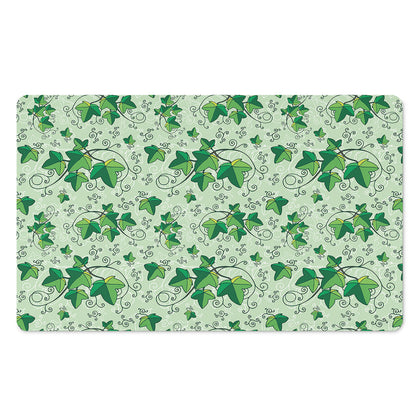 Christmas Ivy Leaf Pattern Print Polyester Doormat