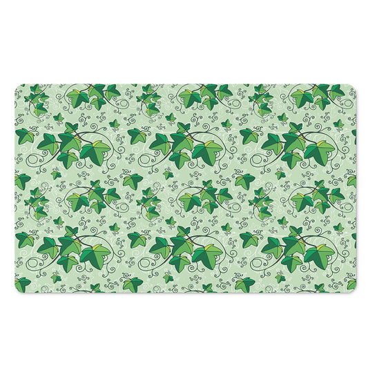Christmas Ivy Leaf Pattern Print Polyester Doormat