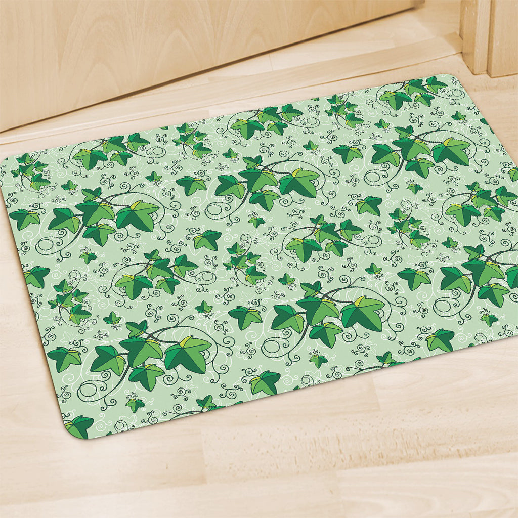 Christmas Ivy Leaf Pattern Print Polyester Doormat