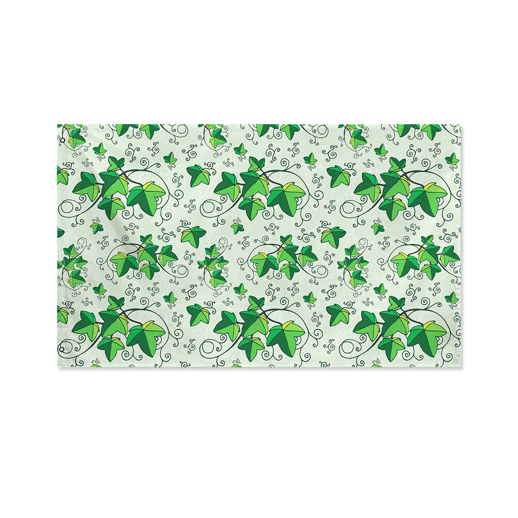 Christmas Ivy Leaf Pattern Print Polyester Flag