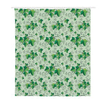 Christmas Ivy Leaf Pattern Print Polyester Shower Curtain