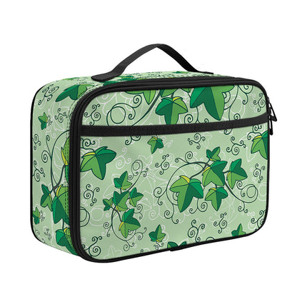 Christmas Ivy Leaf Pattern Print Portable Lunch Bag