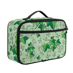 Christmas Ivy Leaf Pattern Print Portable Lunch Bag