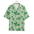 Christmas Ivy Leaf Pattern Print Rayon Hawaiian Shirt