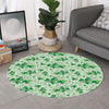 Christmas Ivy Leaf Pattern Print Round Rug