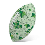 Christmas Ivy Leaf Pattern Print Rugby Ball