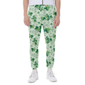 Christmas Ivy Leaf Pattern Print Joggers