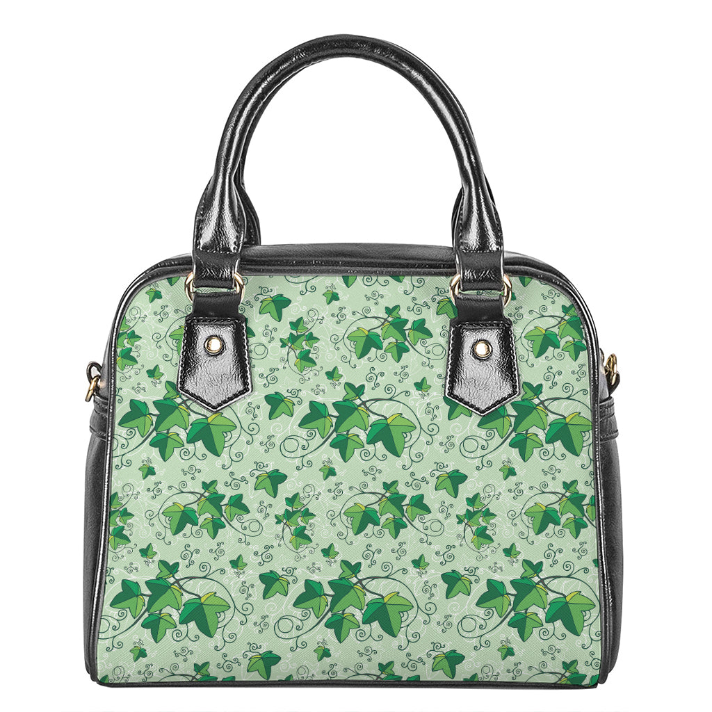 Christmas Ivy Leaf Pattern Print Shoulder Handbag