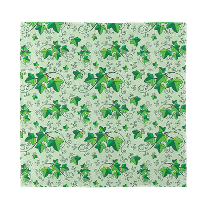 Christmas Ivy Leaf Pattern Print Silk Bandana