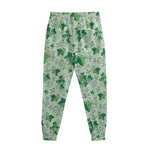 Christmas Ivy Leaf Pattern Print Sweatpants