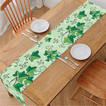 Christmas Ivy Leaf Pattern Print Table Runner