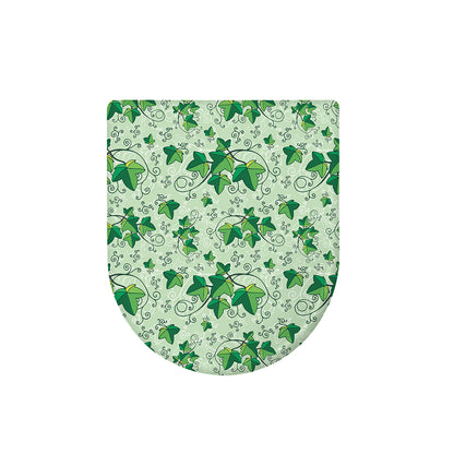 Christmas Ivy Leaf Pattern Print Toilet Lid Cover