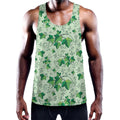 Christmas Ivy Leaf Pattern Print Men's Workout Tank Top